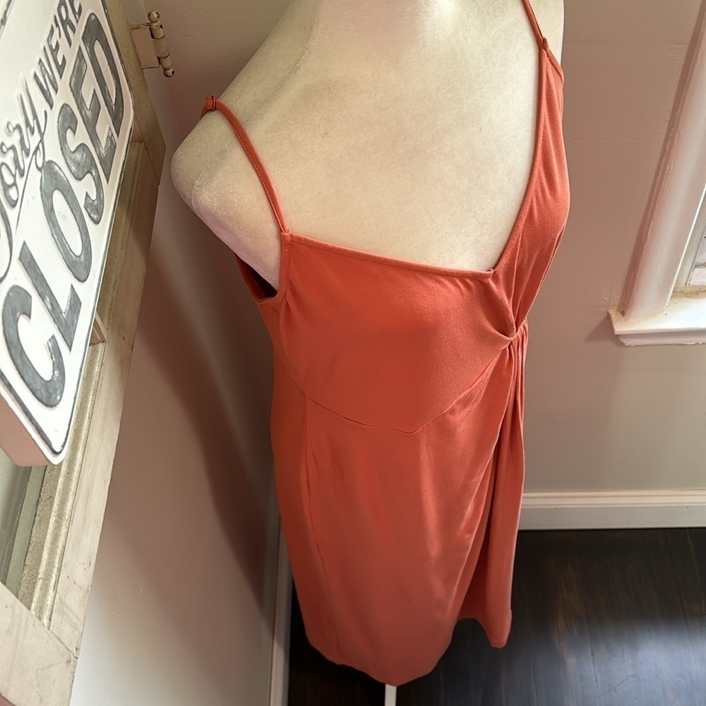 Boden Gathered Jersey Midi Dress Persimmon NWT - Picture 7 of 16